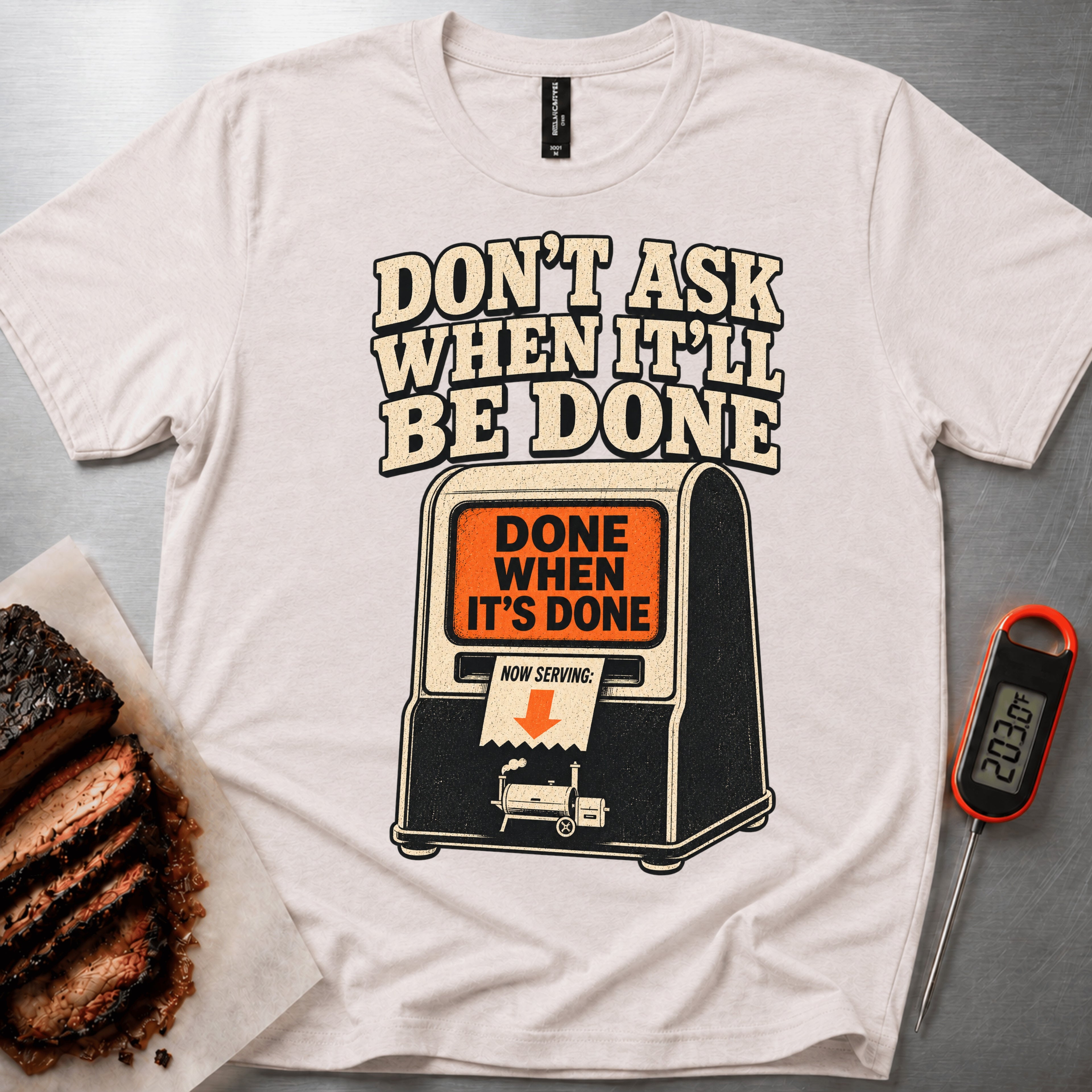 Now Serving t-shirt — Heather Dust