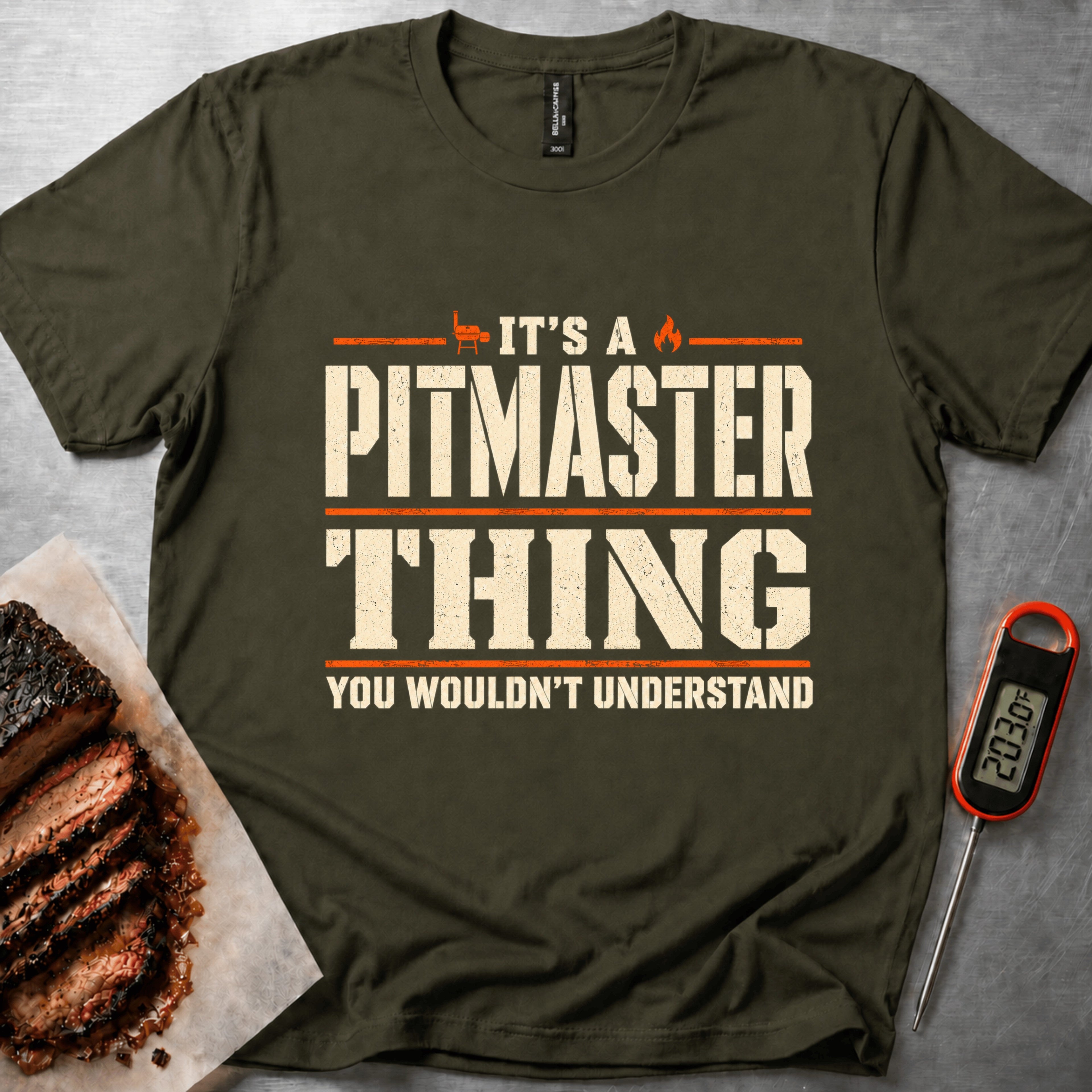 Pitmaster Thing t-shirt – Military Green