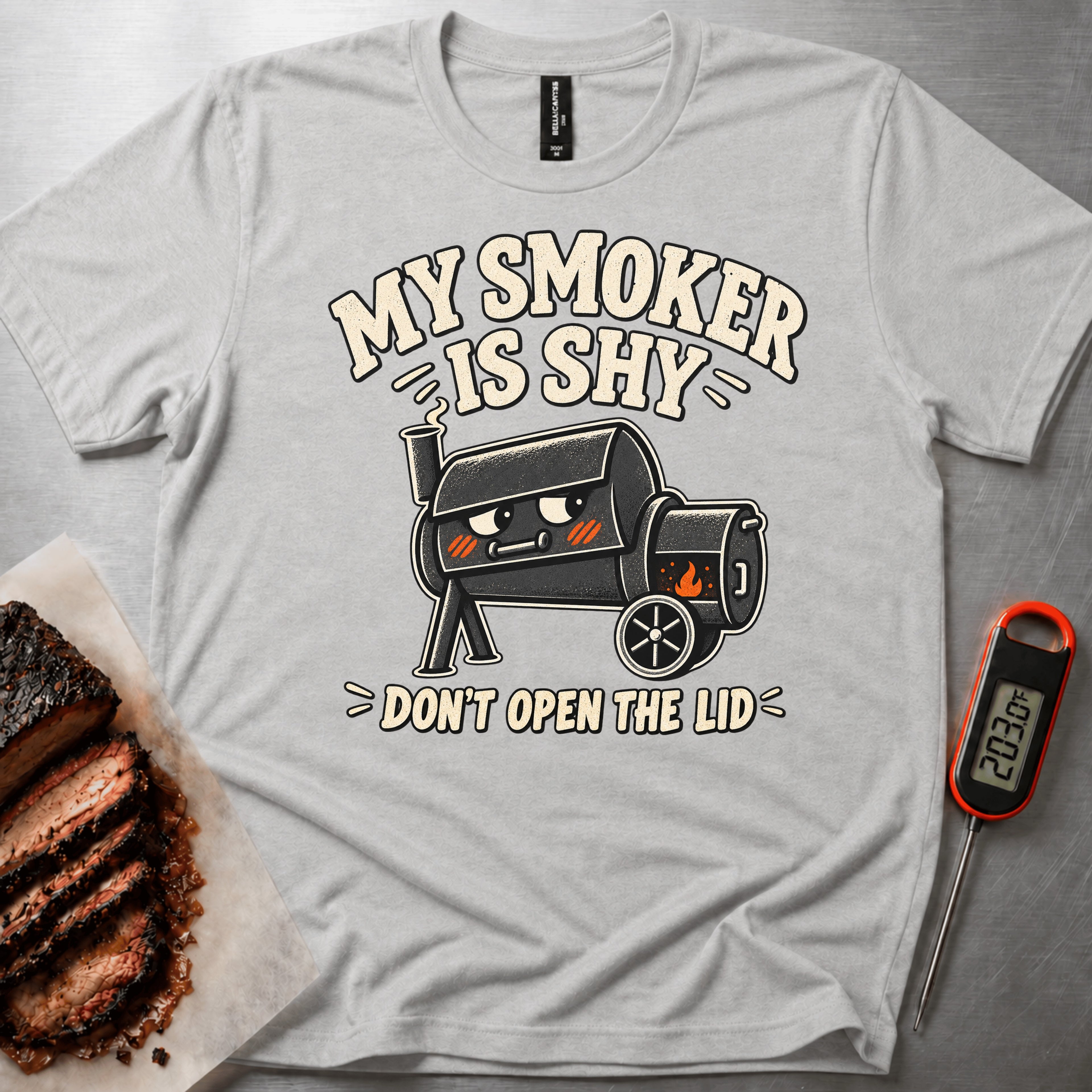 Shy Smoker t-shirt — Athletic Heather