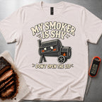 Shy Smoker t-shirt — Heather Dust