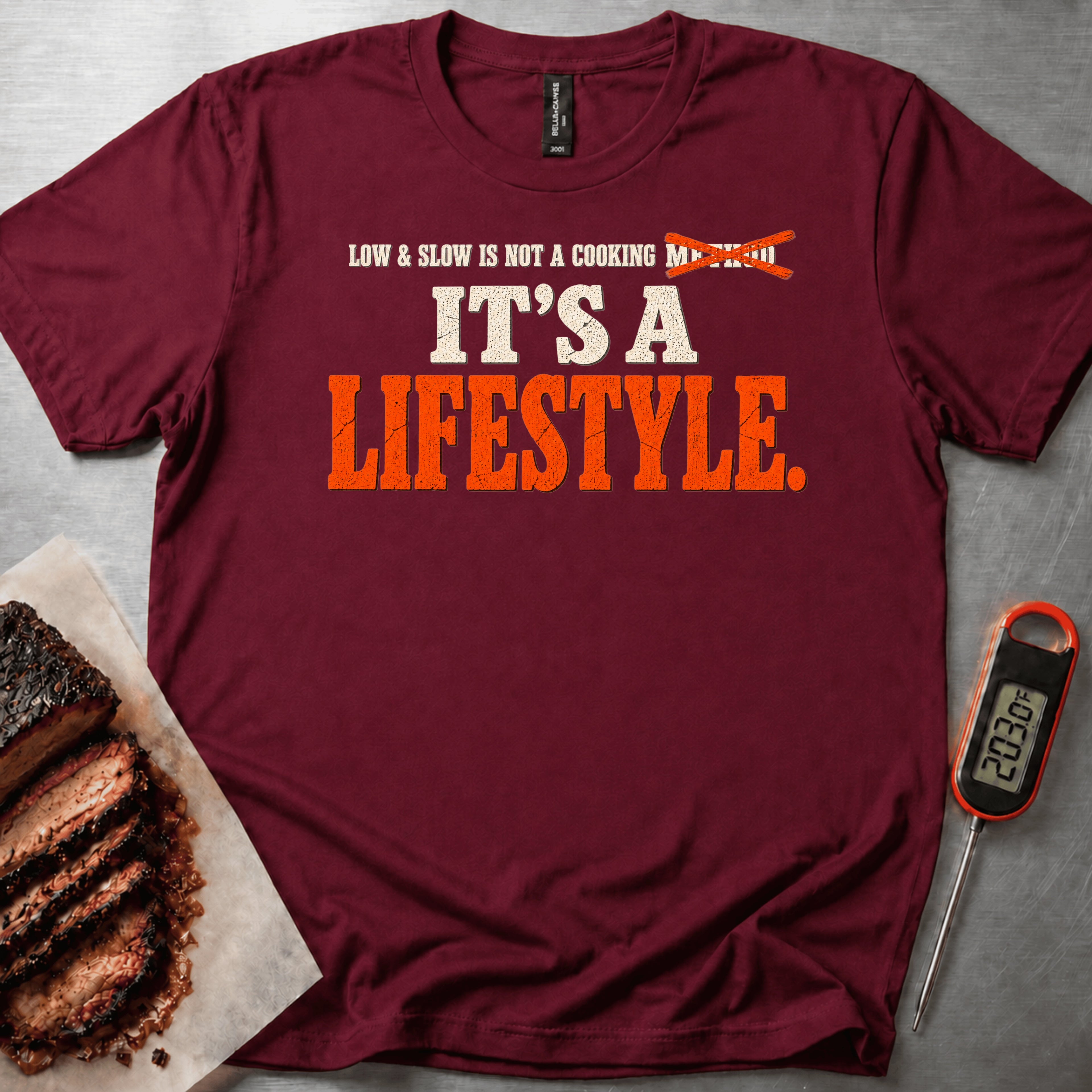 Slow Lifestyle t-shirt — Maroon