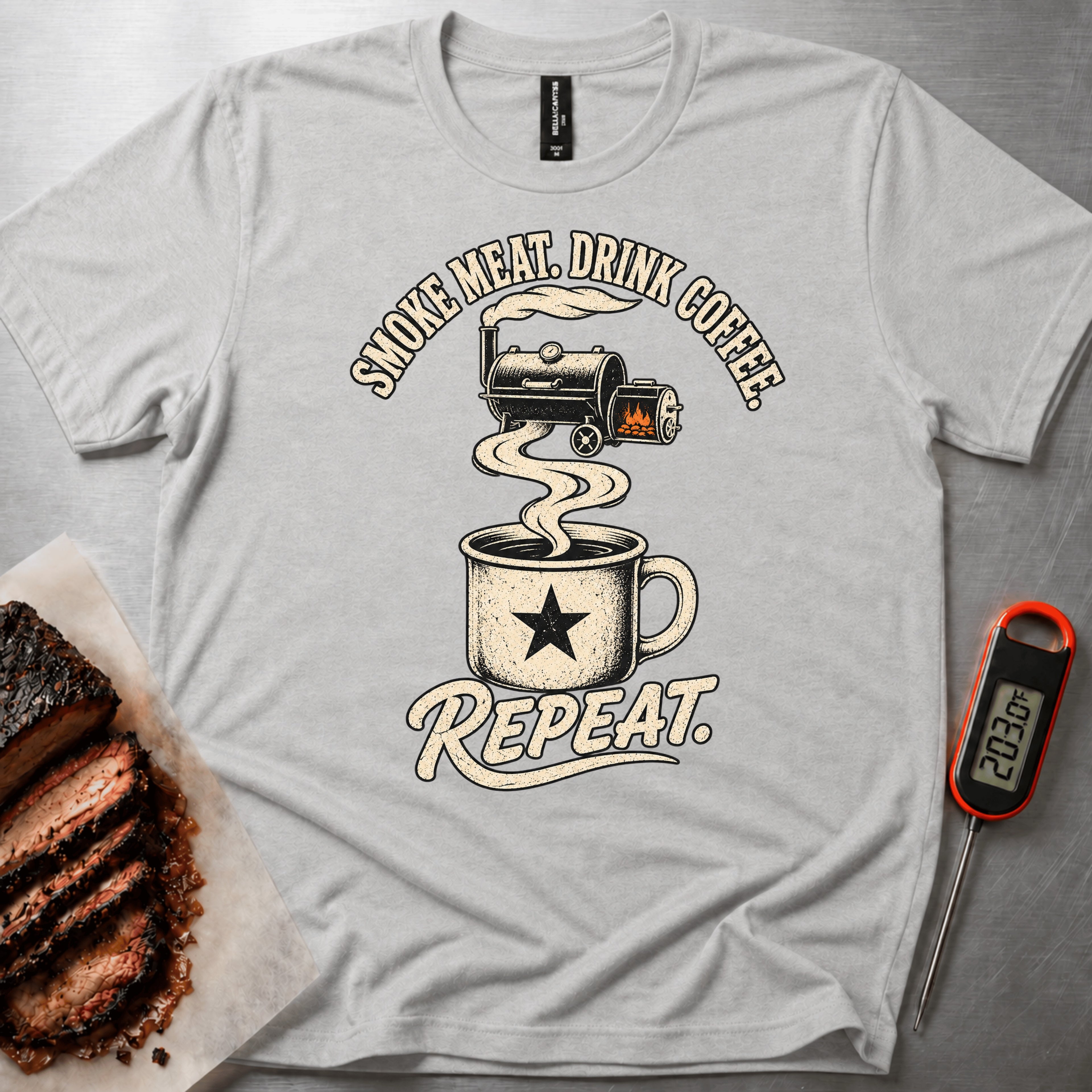 Smoke Drink Repeat t-shirt — Athletic Heather