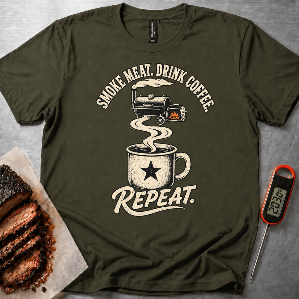 Smoke Drink Repeat t-shirt — Military Green