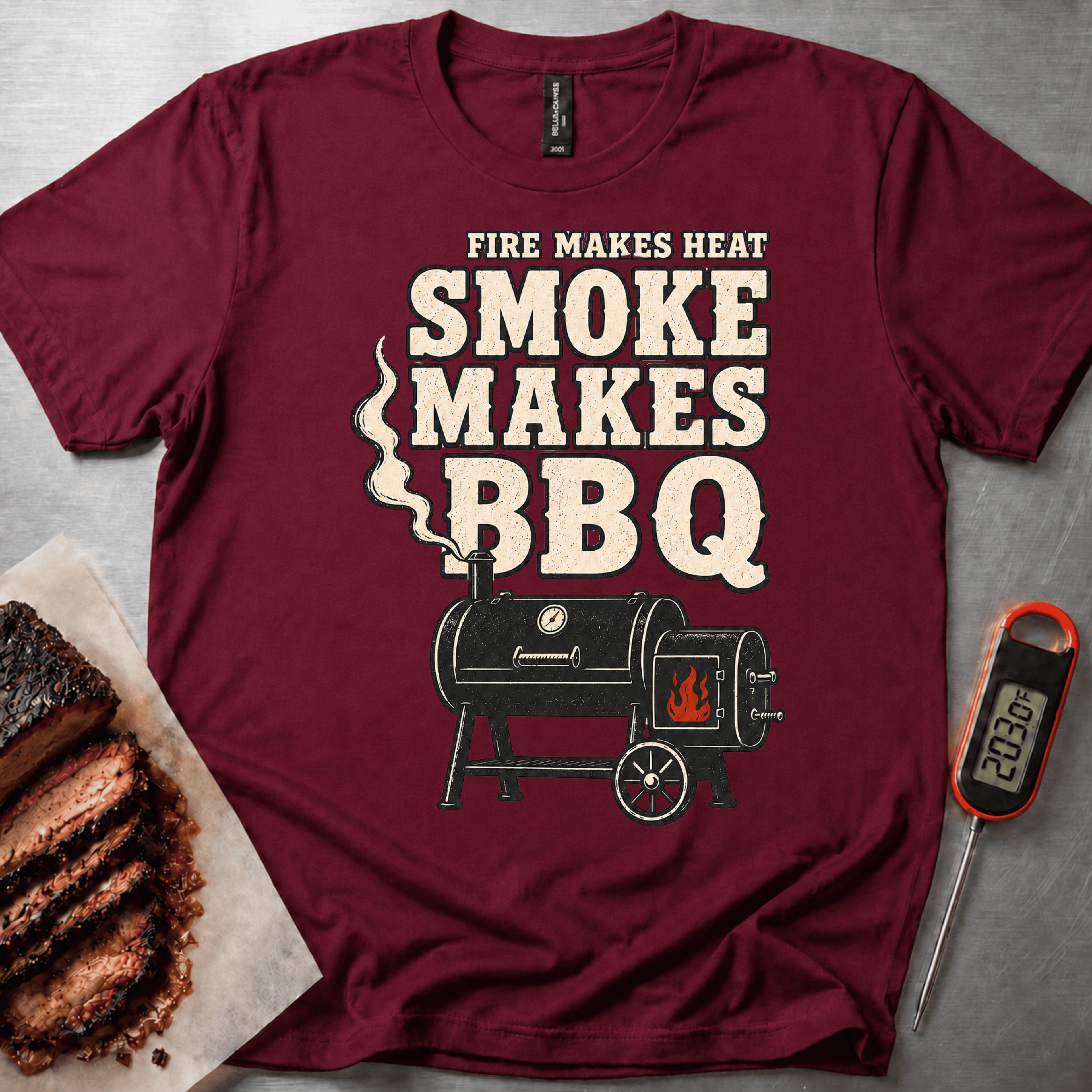 Smoke Makes t-shirt – Maroon