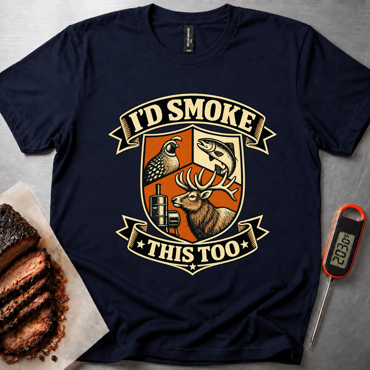 Smoke This Too t-shirt – Navy