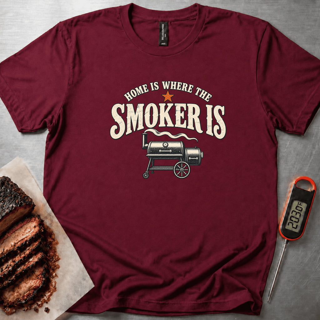 Smoker Home t-shirt – Maroon