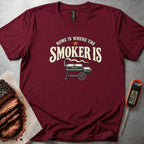 Smoker Home t-shirt – Maroon