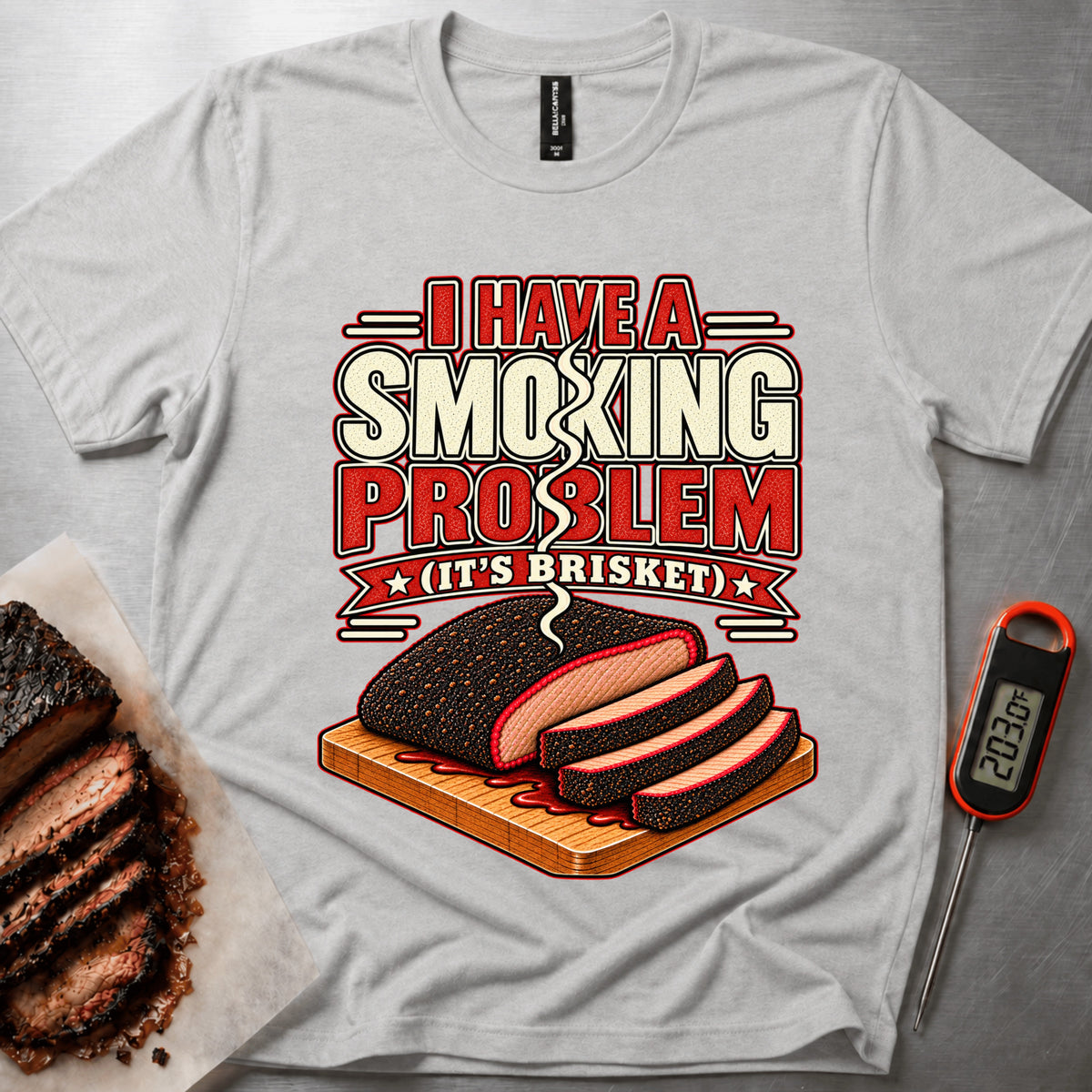 Smoking Problem t-shirt – Athletic Heather