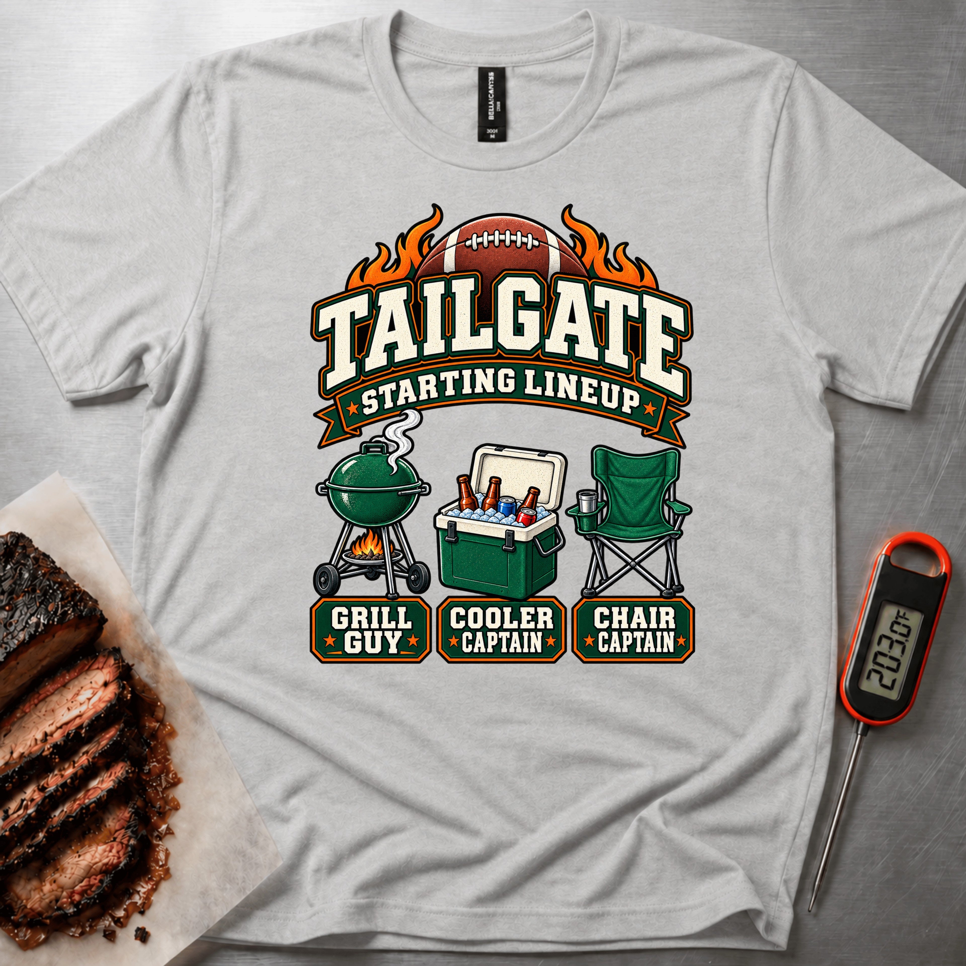 Tailgate Lineup t-shirt – Athletic Heather
