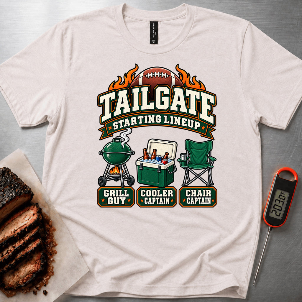 Tailgate Lineup t-shirt – Heather Dust