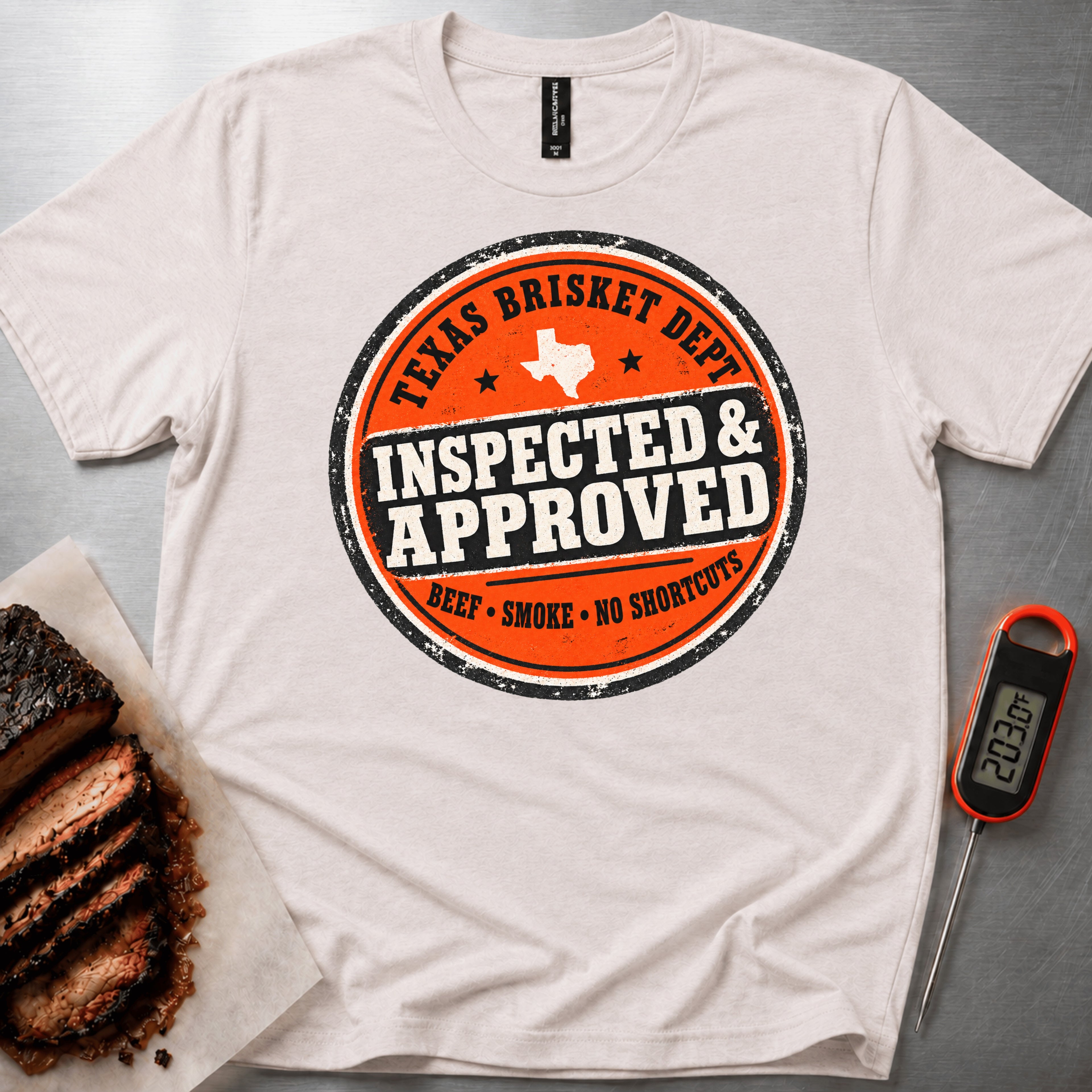 Texas Brisket t-shirt — Heather Dust