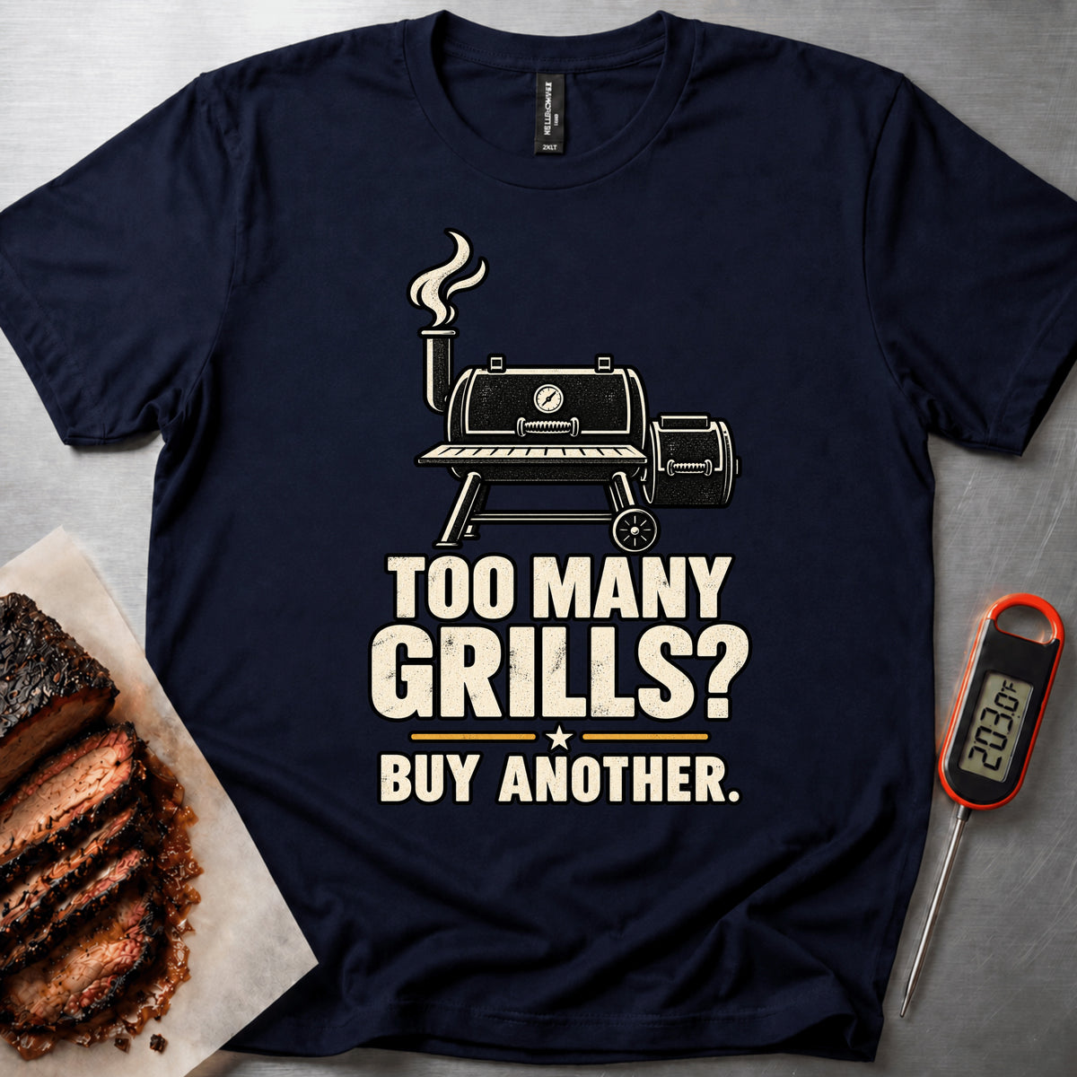 Too Many Grills t-shirt — Navy